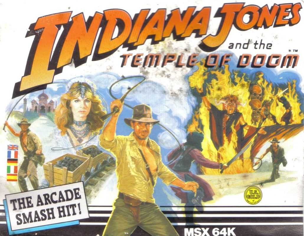 Indiana Jones And The Temple Of Doom box art for MSX